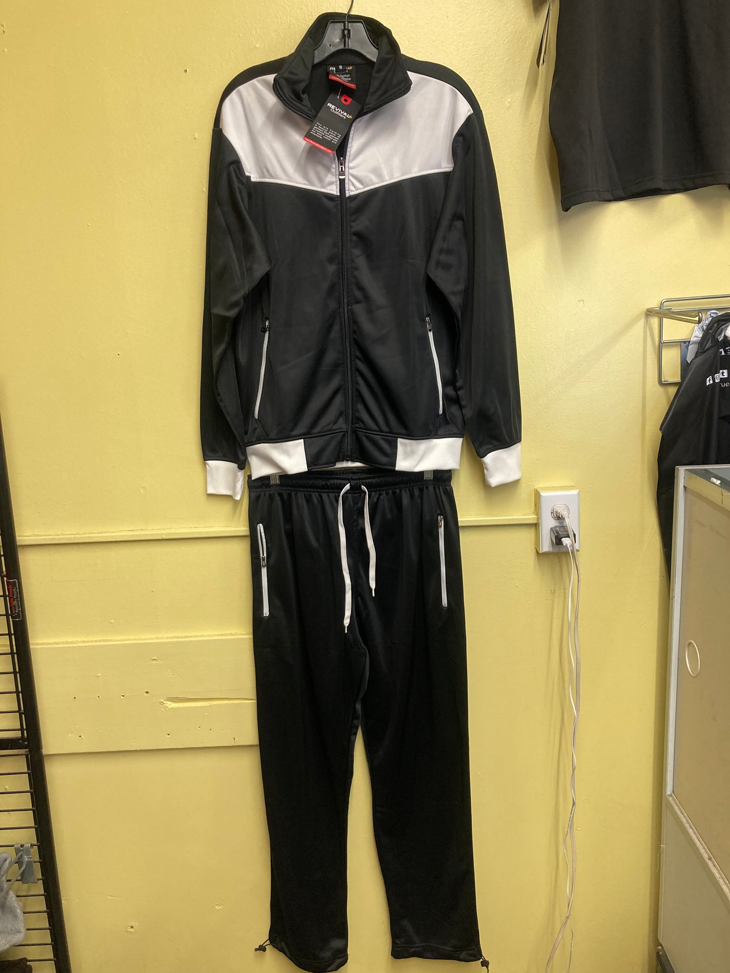 Black and white sweatsuit